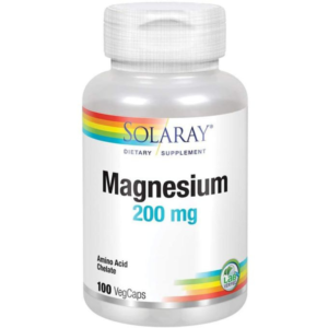 Solaray Magnésium - Vegan - 200 mg - 100 capsules végétariennes