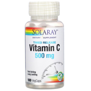 Solaray Vitamin C, Time Release, 500 mg, 100 Veg Caps