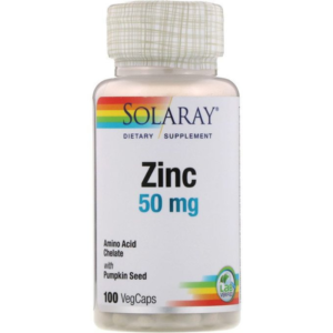 Solaray Zinc 50 mg 100 Gélules végétales