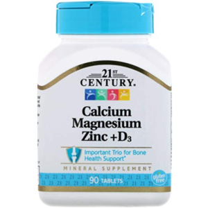 Calcium Magnésium Zinc + D3, 90 Comprimés